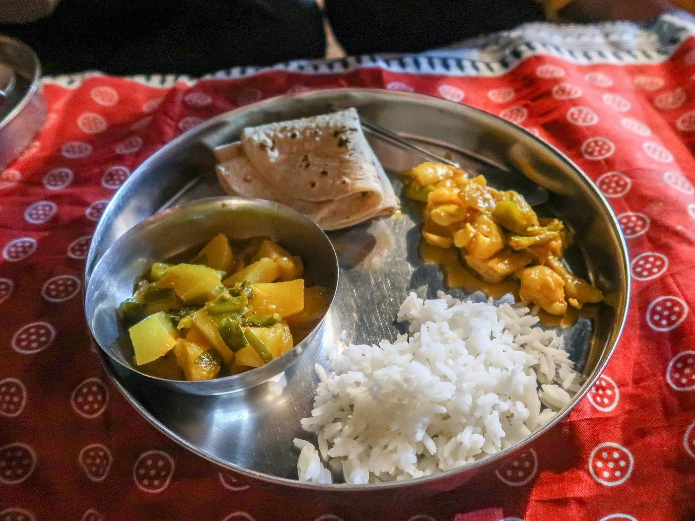 Traditional dinner spread